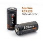 Аккумулятор Soshine RCR123A 3.0V 600мАч (LiFePO4) с защитой 2 штуки